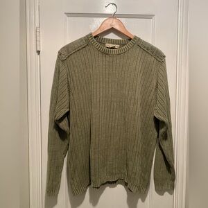 Retrofit Army Green Camo Patches Sweater XL